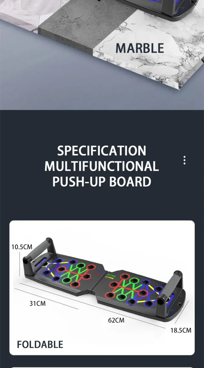 Portable Multifunctional Push-up Board Set With Handles Foldable Fitness Equipment For Chest Abdomen Arms And Back Training - Image 22