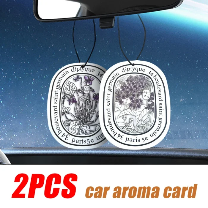 2 Pcs Car Fragrance Car Solid Aromatherapy Car Aromatherapy Card Pendant Car Air Purifying Perfume Fragrance - Image 20