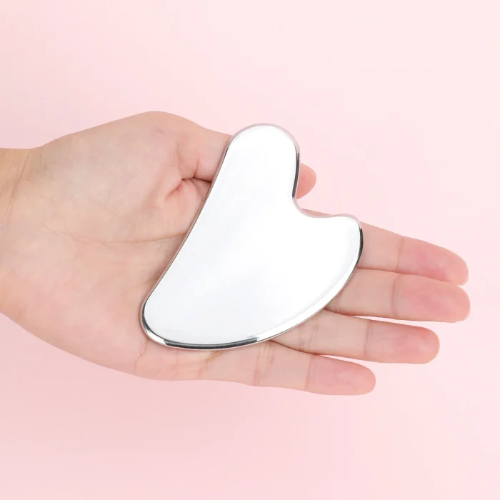 1pc Gua Sha Facial Tool Stainless Steel GuaSha Massage Tool Natural Universal Facial Silver Metal Gua Sha Board Beauty Skin Care - Image 12