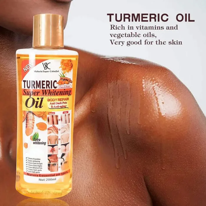 Turmeric Essential Oil Facial Body Massage oil Moisturizing Diffuser Aromatherapy Brightening Smoothing Body Face Skin Care 200m - Image 5