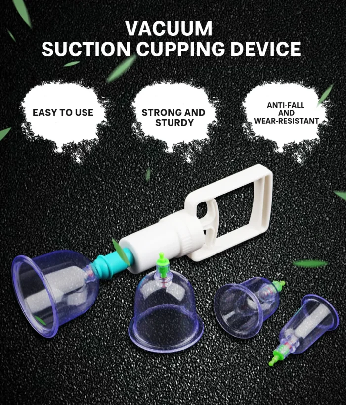 6Pcs Vacuum Cupping Sets with Pumping Gun Suction Cups Back Massage Body Cup Detox Anti Cellulite Cans Healthy Care Jars - Image 8