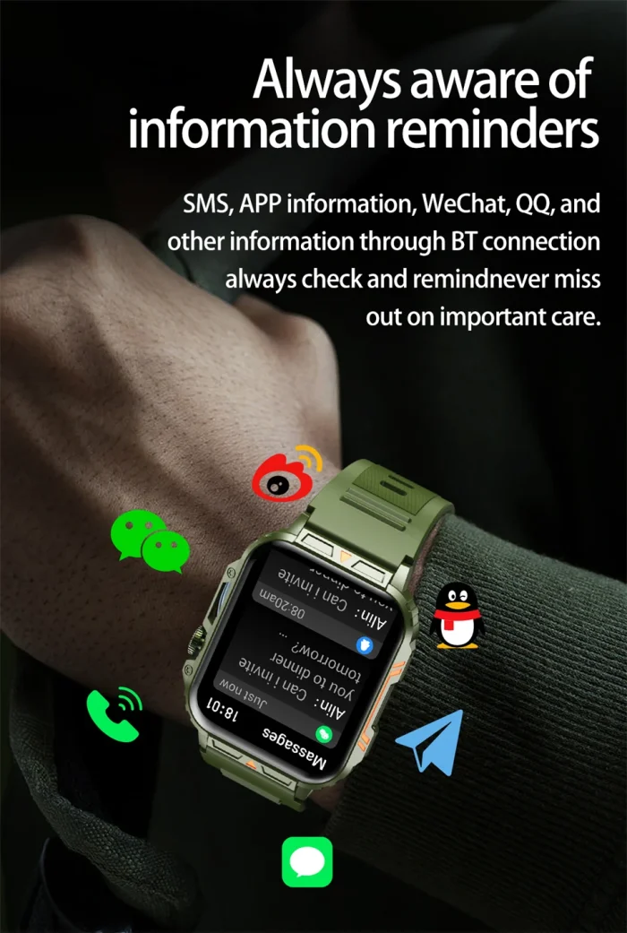 2024 New Smart Watch Men 1.95 Inches Bluetooth Call IP68 Waterproof Sport Mode Health monitoring Smartwatches For Huawei Xiaomi - Image 20