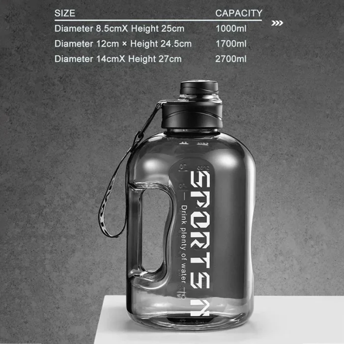1.7L/2.7L Sports Water Bottle Gym Cycling Cup Portable Large Capacity Water Bottle For Fitness Camping Men Water Kettle - Image 15