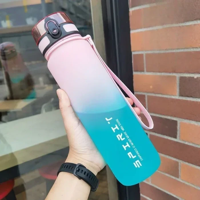 1 Liter Large Capacity Sports Water Bottle Leak Proof Colorful Plastic Cup Drinking Outdoor Travel Portable Gym Fitness Jugs - Image 9