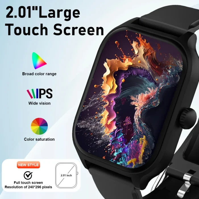 LAXASFIT H9 Smartwatch Dial to Answer Calls Calorie Tracking Heart Rate Blood Oxygen Monitoring Bluetooth Smart Watch - Image 2