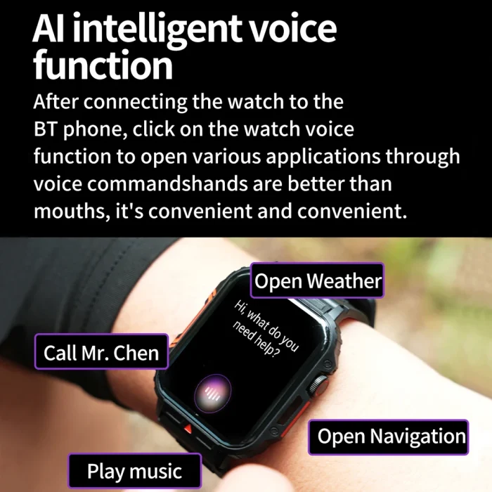 2024 New Smart Watch Men 1.95 Inches Bluetooth Call IP68 Waterproof Sport Mode Health monitoring Smartwatches For Huawei Xiaomi - Image 6