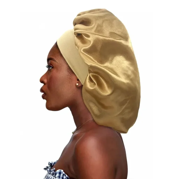 1pc Big Bonnets for Women Hair Care Large Satin Bonnet Silk Bonnet Hair Wrap for Sleeping Sleep Cap With Elastic Soft Band - Image 11